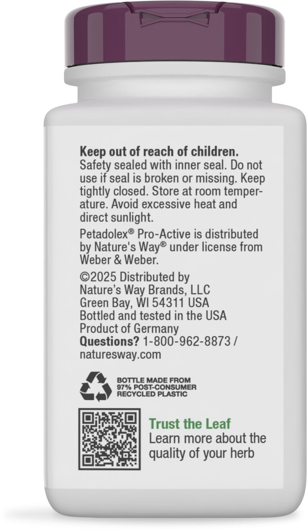 <{%MAIN4_04806%}>Nature's Way® | Petadolex Pro-Active - back of pack