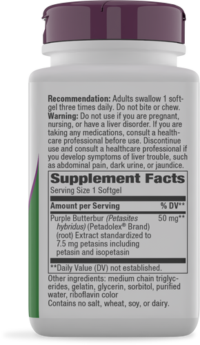 Nature's Way® | Petadolex Pro-Active - right side of pack Sku:04806