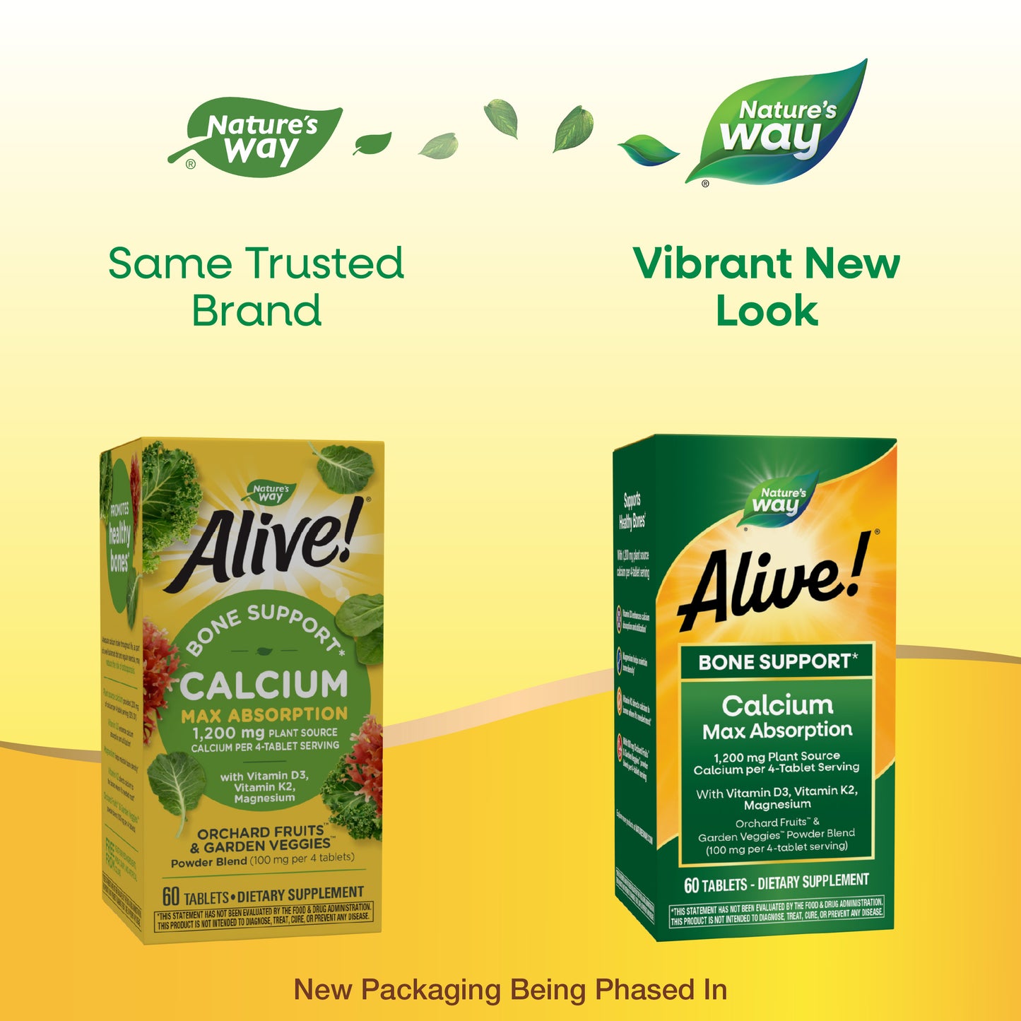 <{%MAIN16_15838%}>Nature's Way® | Alive! Calcium Bone Support - package updates old to new