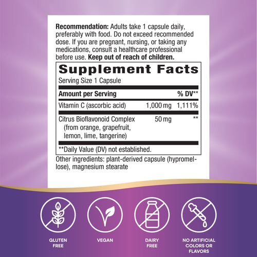 Nature's Way® | Vitamin C with Bioflavonoids Extra Strength Sku:15465