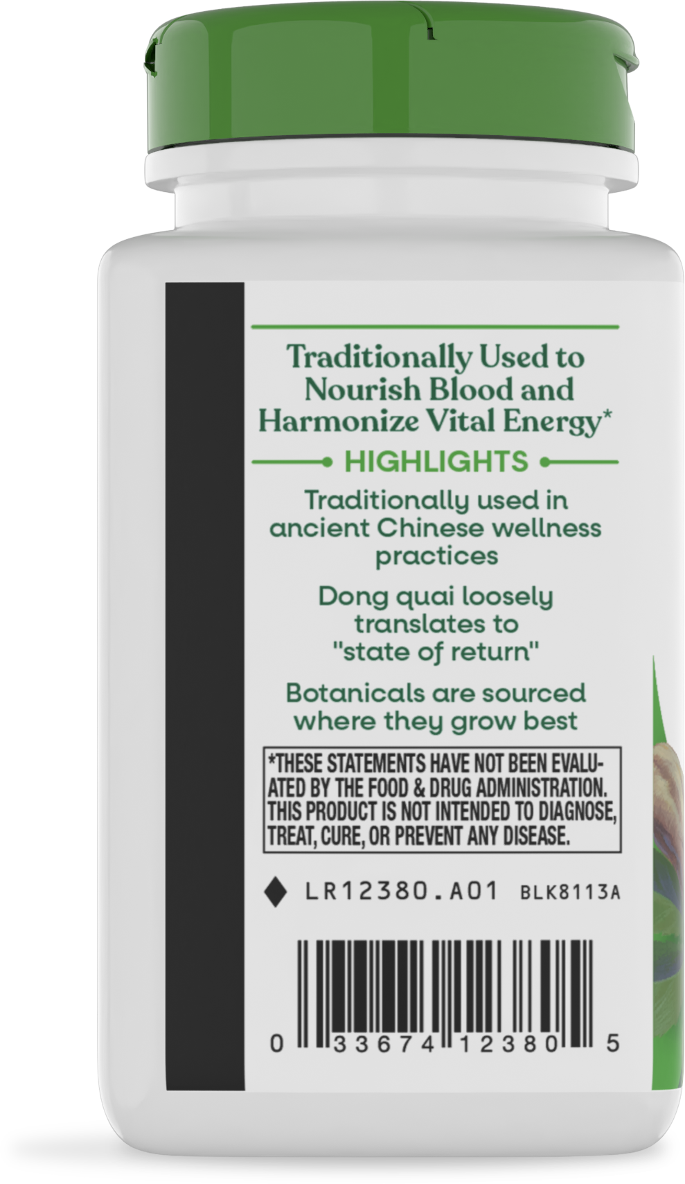 <{%MAIN3_12380%}>Nature's Way® | Dong Quai Root - left side of pack
