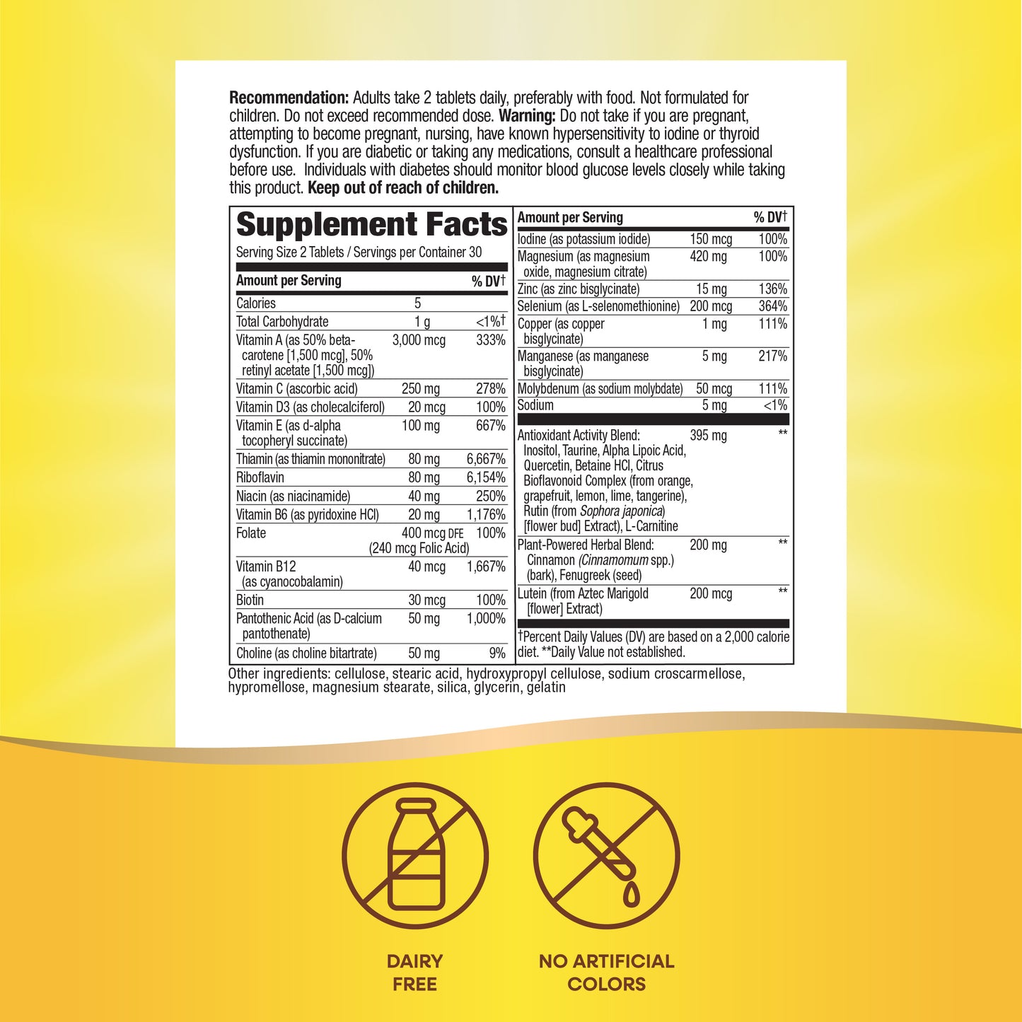 <{%MAIN6_12371%}>Nature's Way® | Alive! Diabetic Multivitamin