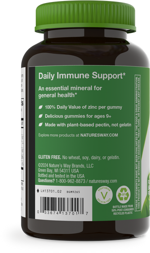 Nature's Way® | Zinc Gummies - left side of pack Sku:13701