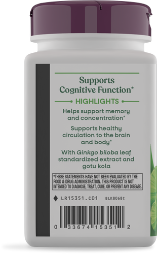 Nature's Way® | Ginkgo - left side of pack Sku:15351