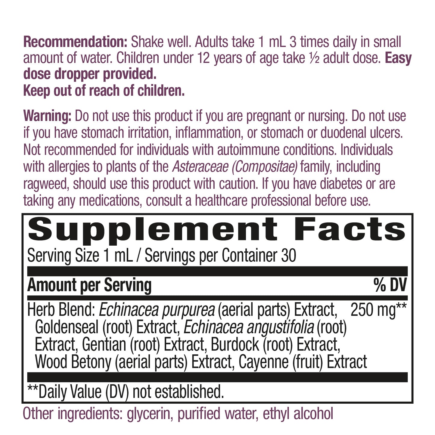 <{%MAIN5_14663%}>Nature's Way® | Echinacea Goldenseal Drops - supplement facts