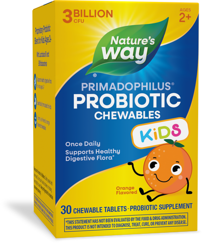 Nature's Way® | Primadophilus Kids Probiotic Chewables, 30 chewables, Orange Sku:14242