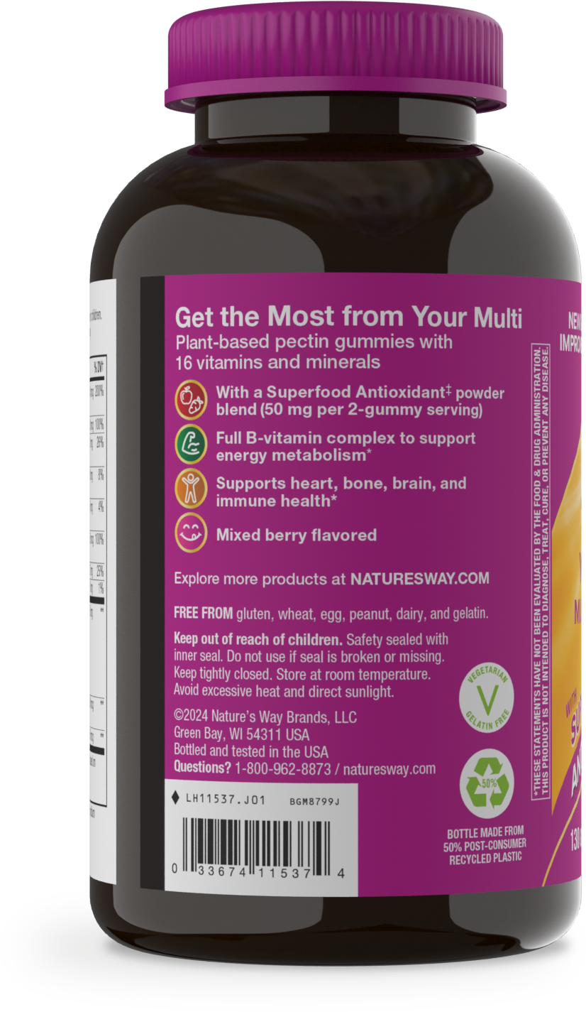 <{%MAIN16_11537%}>Nature's Way® | Alive! Women's 50+ Gummy Multivitamin - left side of pack