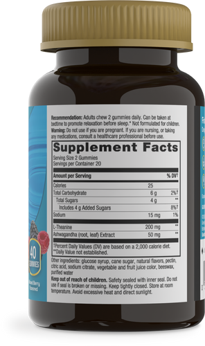 Nature's Way® | Quick Calm Gummy - right side of pack Sku:14632