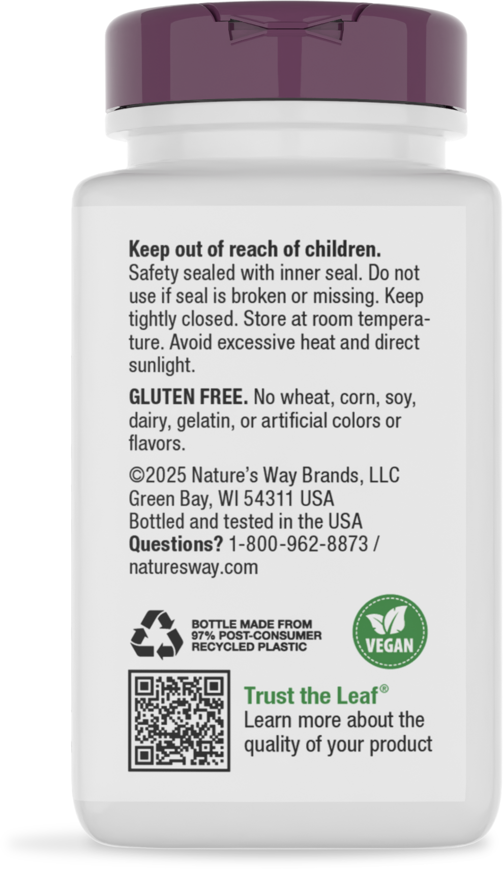 <{%MAIN4_62700%}>Nature's Way® | Reishi Mushroom Standardized Extract - back of pack