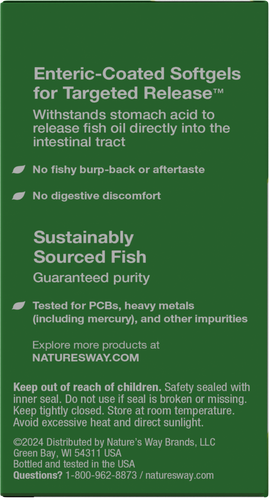 Nature's Way® | Fisol Fish Oil - left side of pack Sku:15334