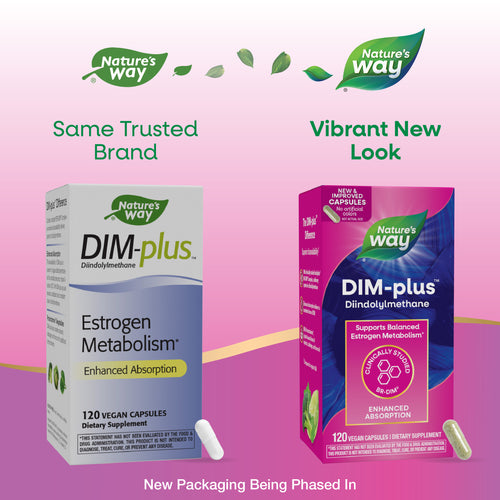 Nature's Way® | DIM-Plus - package updates old to new Sku:14850
