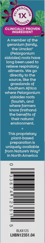 Nature's Way® | Umcka Kids Cold Relief Chewables - left side of pack Sku:12351