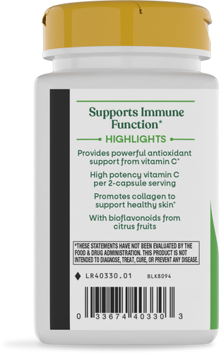 Nature's Way® | Vitamin C with Bioflavonoids - left side of pack Sku:40330