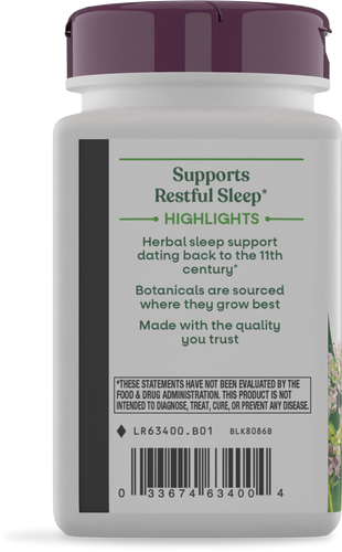 Nature's Way® | Valerian - left side of pack Sku:63400