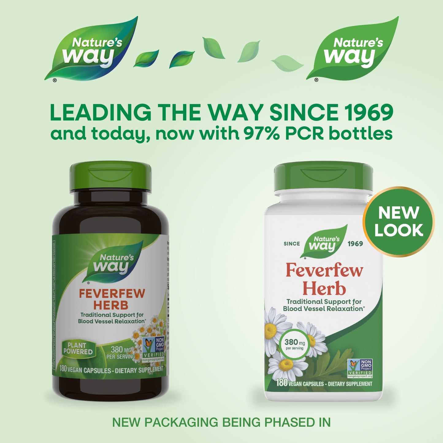 <{%MAIN1_12808%}>Nature's Way® | Feverfew Herb - package updates old to new