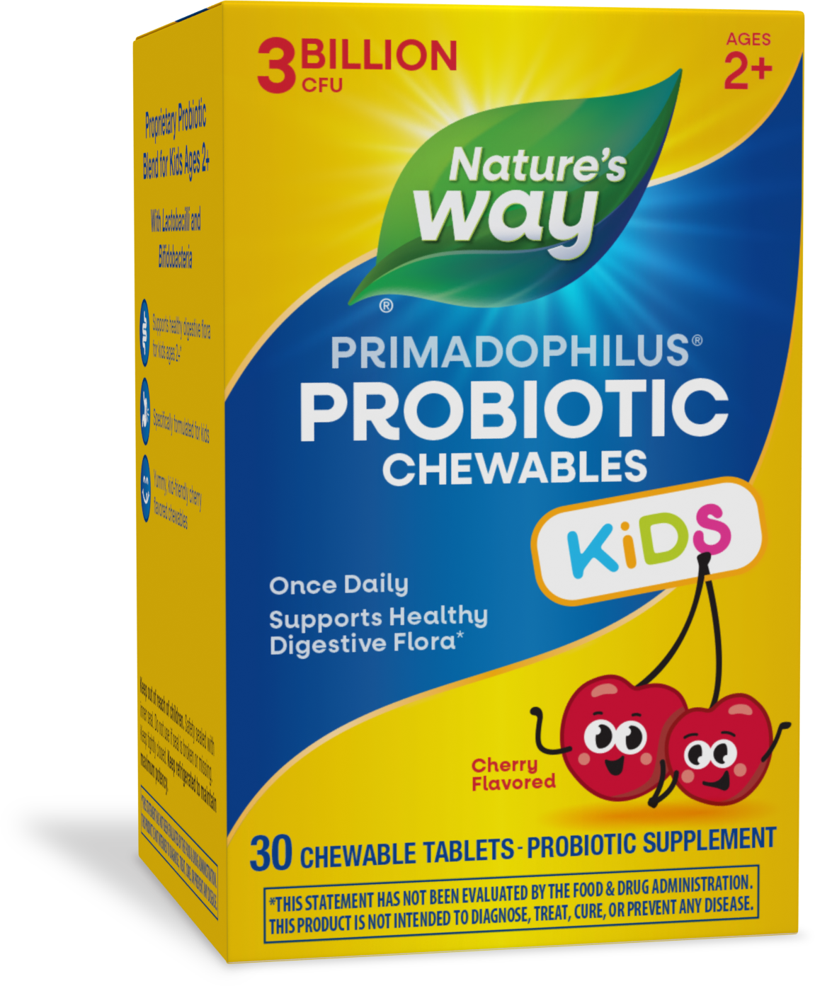 <{%PRIMARY_14243%}>Nature's Way® | Primadophilus Kids Probiotic, 30 chewables, Cherry