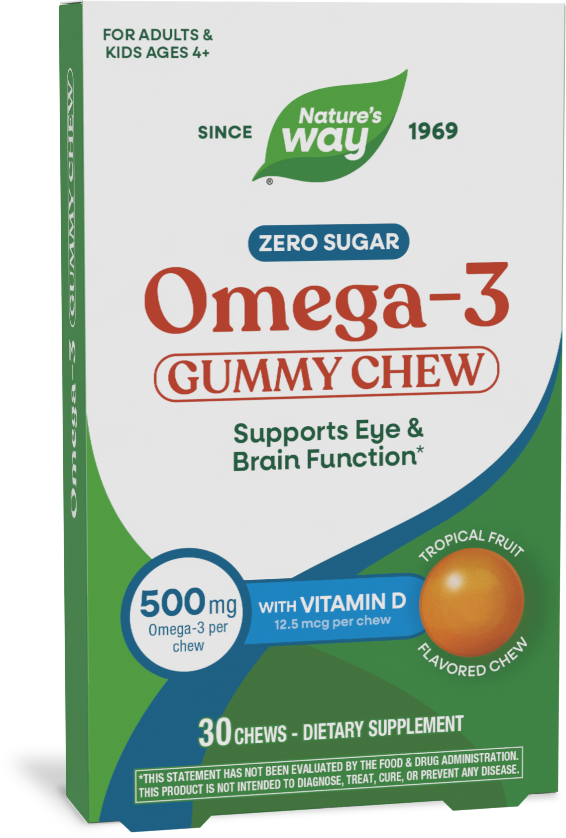 <{%PRIMARY_15940%}>Nature's Way® | Omega 3 Gummy Chews, 30 gummies, Tropical Fruit