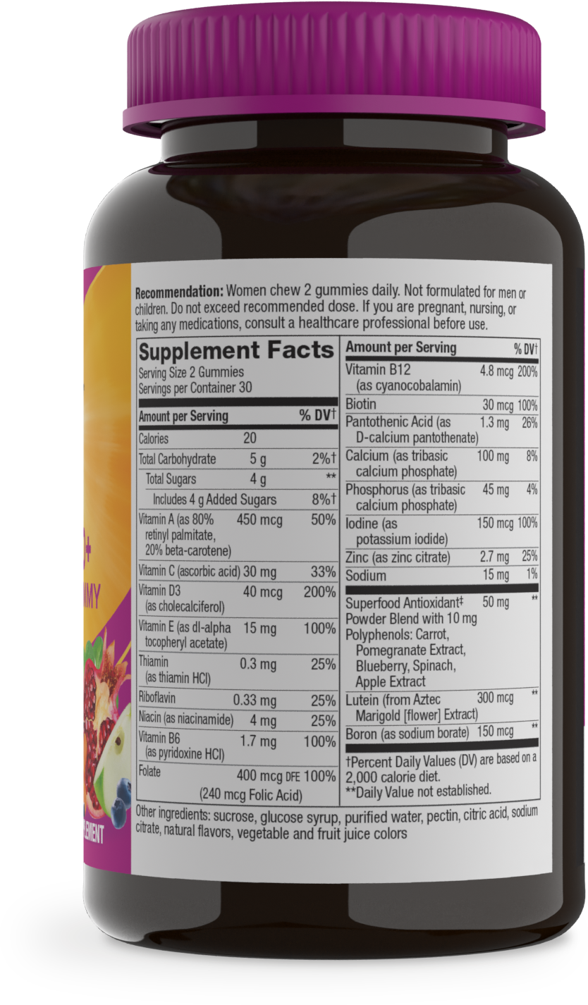 <{%MAIN23_15904%}>Nature's Way® | Alive! Women's 50+ Gummy Multivitamin - right side of pack