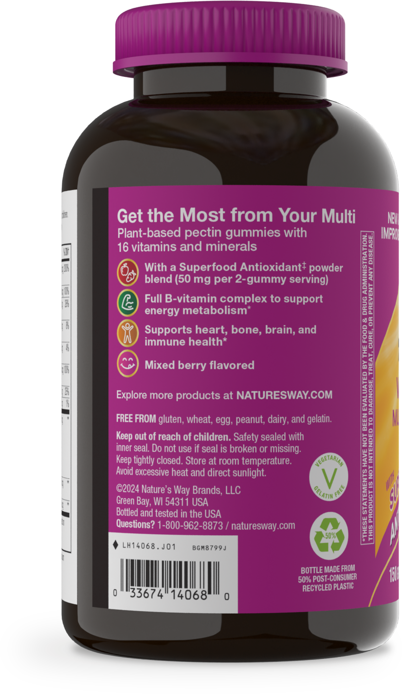 <{%MAIN8_14068%}>Nature's Way® | Alive! Women's 50+ Gummy Multivitamin - left side of pack