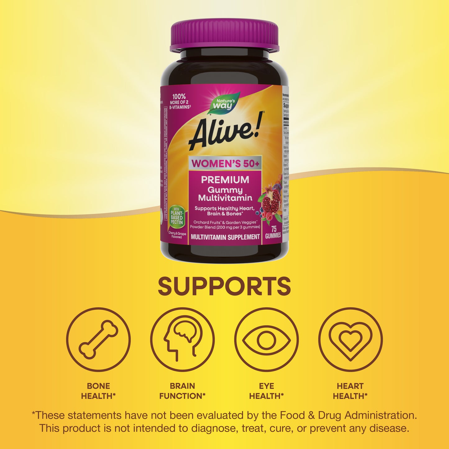 <{%MAIN5_15899%}>Nature's Way® | Alive! Premium Women's 50+ Gummy Multivitamin
