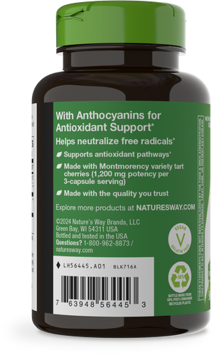 Nature's Way® | Tart Cherry Ultra Capsules - left side of pack Sku:56445