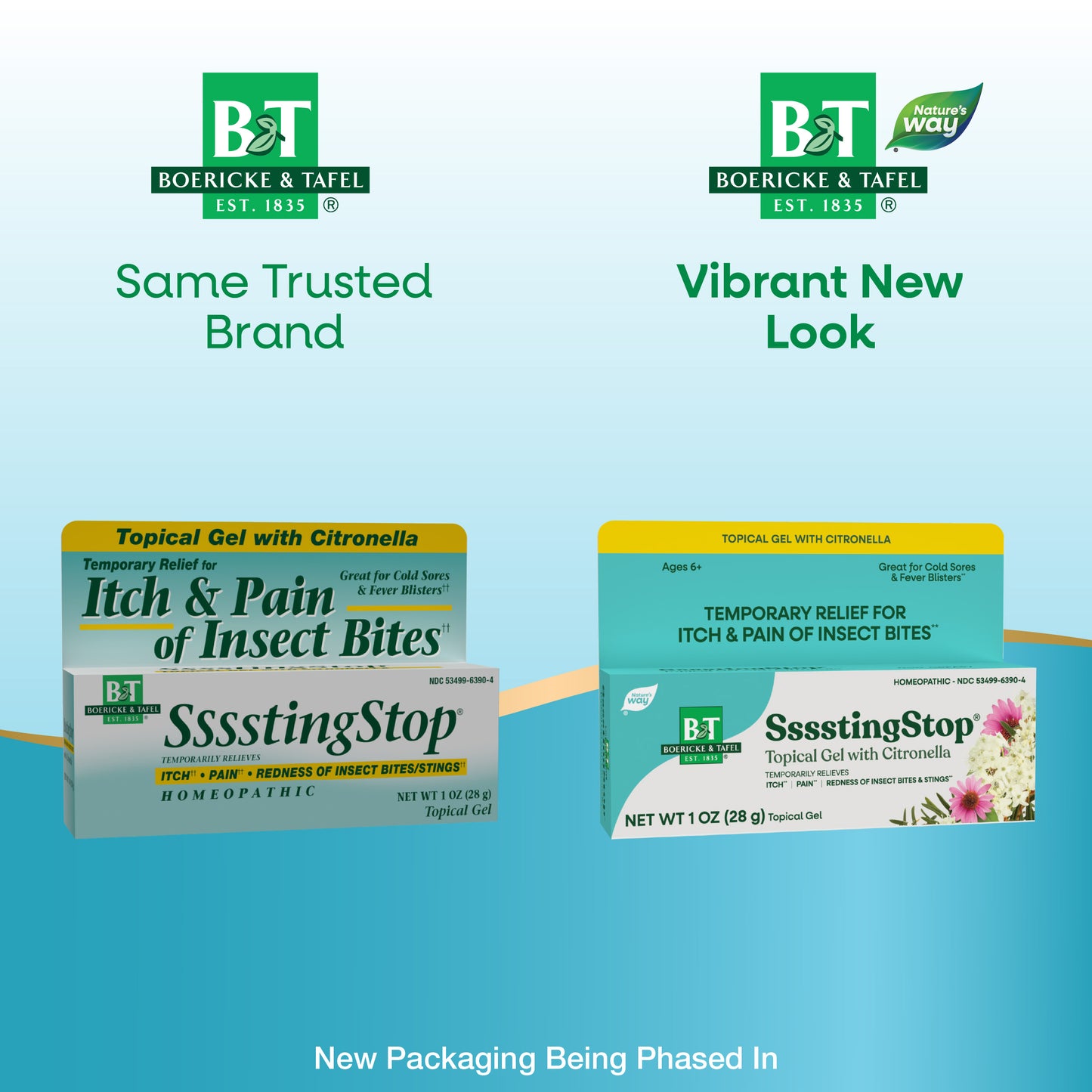 <{%MAIN1_21825390%}>Nature's Way® | Boericke & Tafel Ssssting Stop Gel - package updates old to new