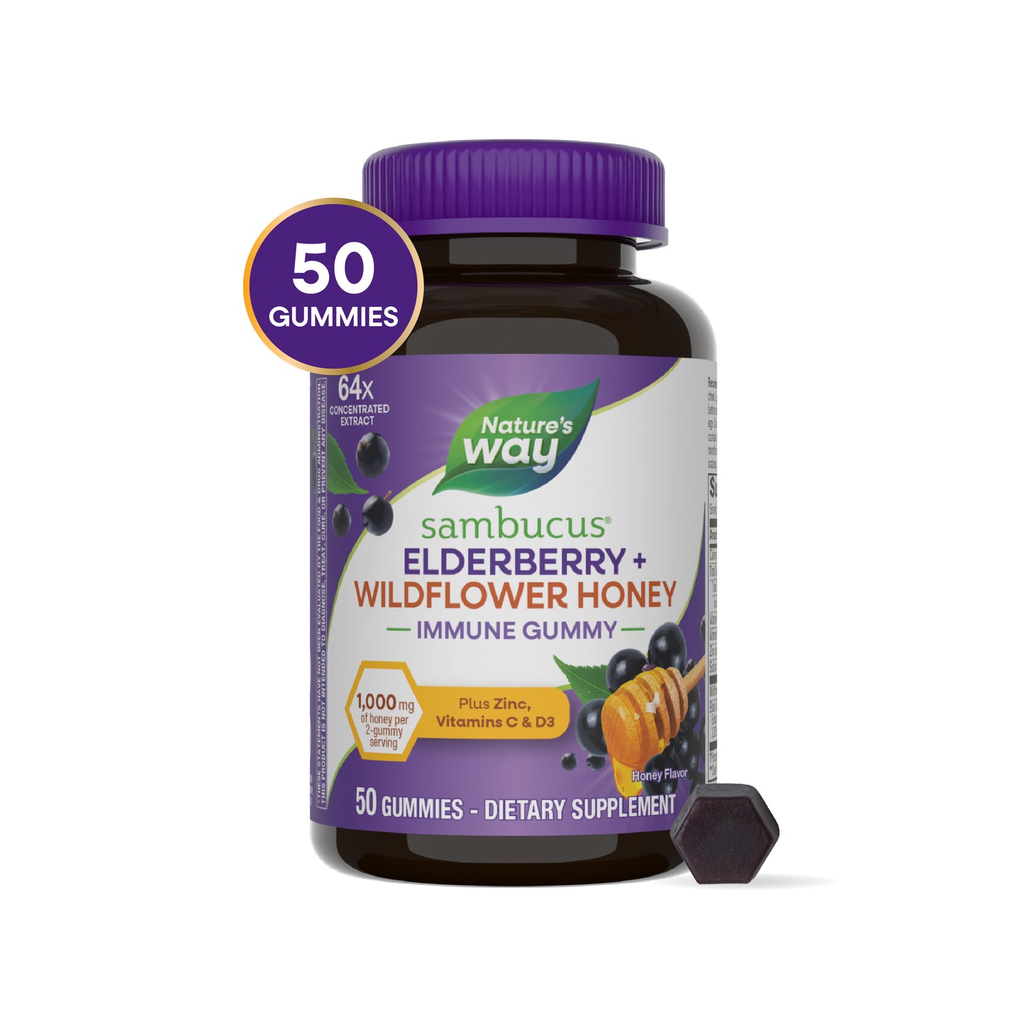 <{%MAIN6_15761%}>Nature's Way® | Sambucus Elderberry + Wildflower Honey Immune Gummy