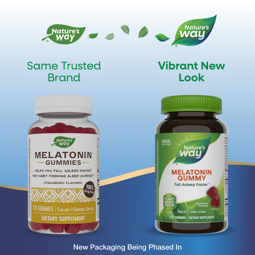 Nature's Way® | Melatonin Gummies - package updates old to new Sku:13750