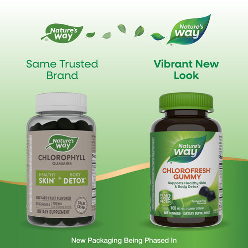 Nature's Way® | Chlorofresh Gummies - package updates old to new Sku:14260