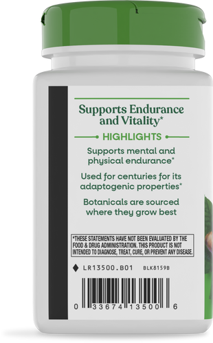 Nature's Way® | Siberian Eleuthero Root - left side of pack Sku:13500