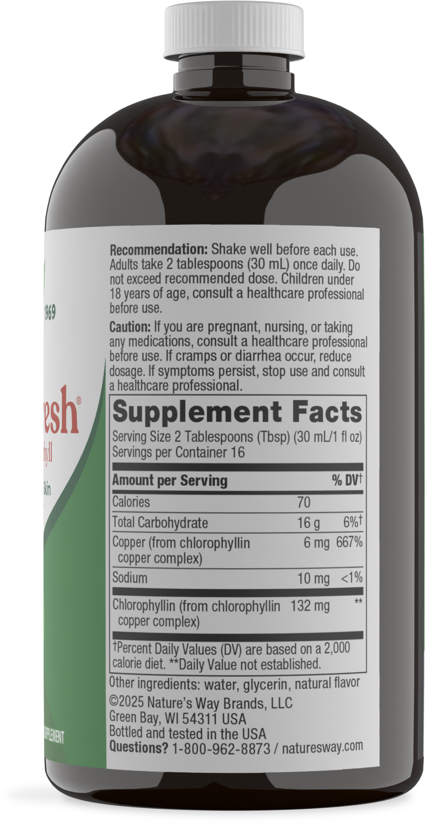<{%MAIN15_3501%}>Nature's Way® | Chlorofresh Liquid Chlorophyll - right side of pack