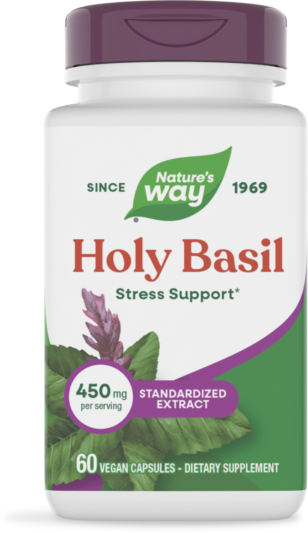 <{%PRIMARY_15493E%}>Nature's Way® | Holy Basil Standardized Extract, 60 capsules
