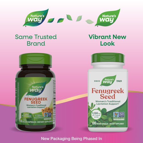 Nature's Way® | Fenugreek Seed - package updates old to new Sku:12800