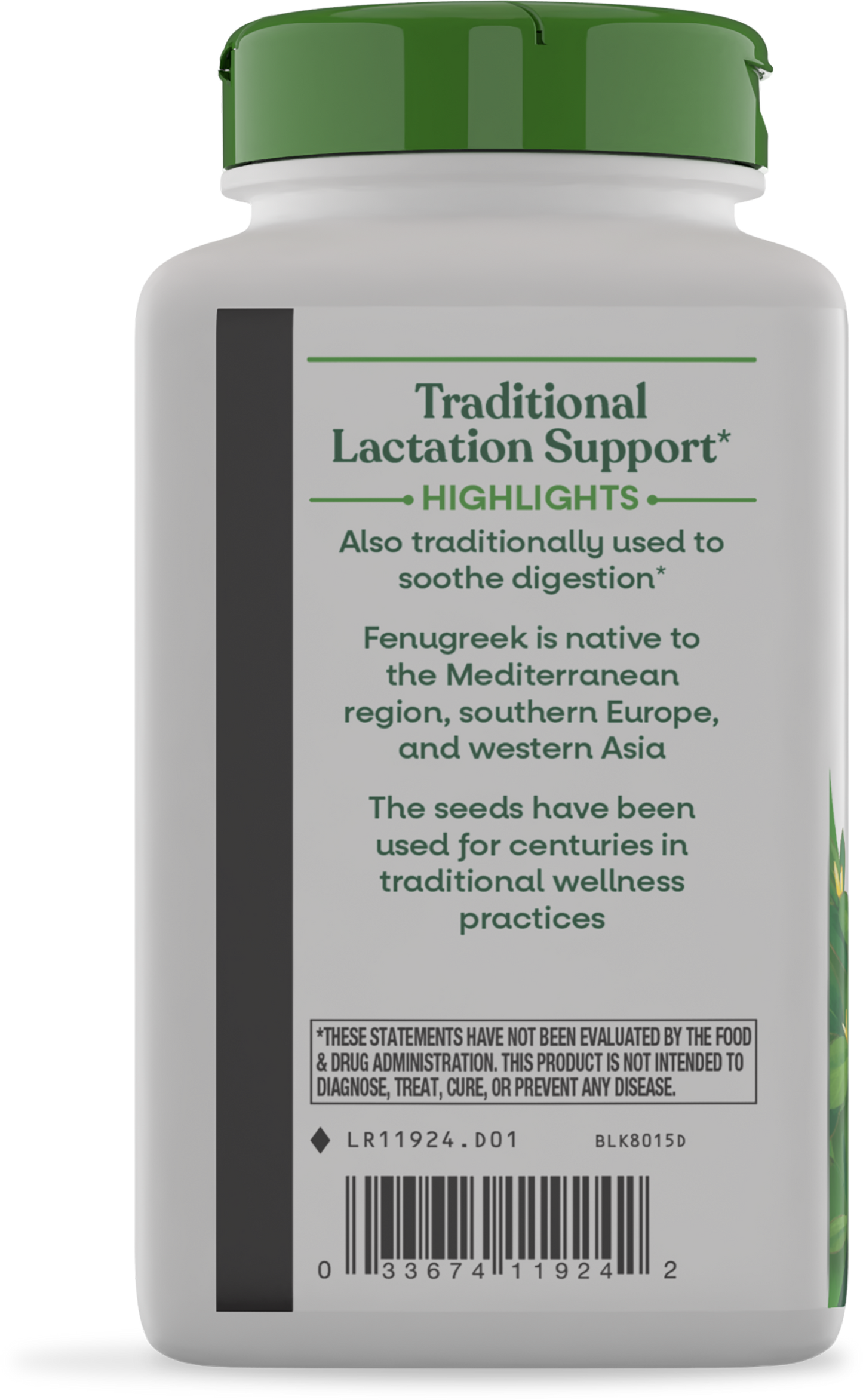 <{%MAIN26_11924%}>Nature's Way® | Fenugreek Seed - left side of pack