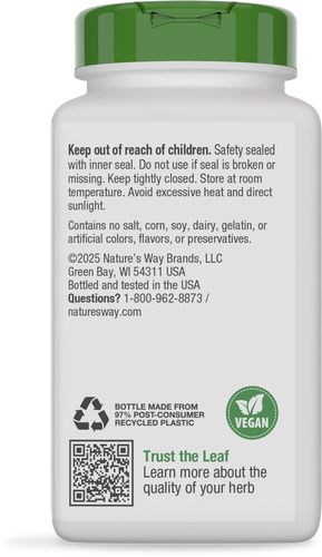 Nature's Way® | Fenugreek Seed - back of pack Sku:14610