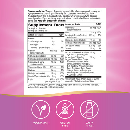 Nature's Way® | Alive! Daily Support Prenatal Gummy Multivitamin Sku:10488