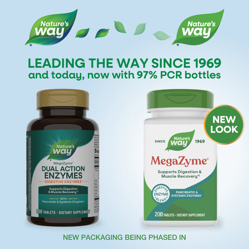 Nature's Way® | Mega-Zyme - package updates old to new Sku:04250