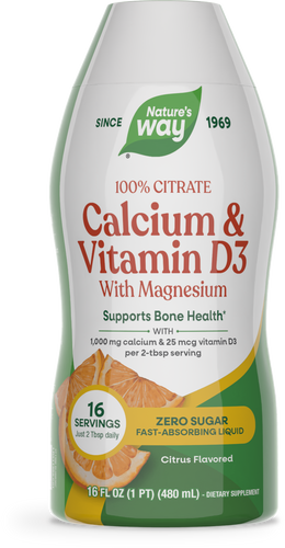 Nature's Way® | Calcium & Vitamin D3, 16 fl oz (480 ml), Citrus Sku:ST1388