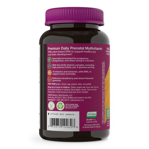 Nature's Way® | Alive! Premium Prenatal Gummies - left side of pack Sku:10482