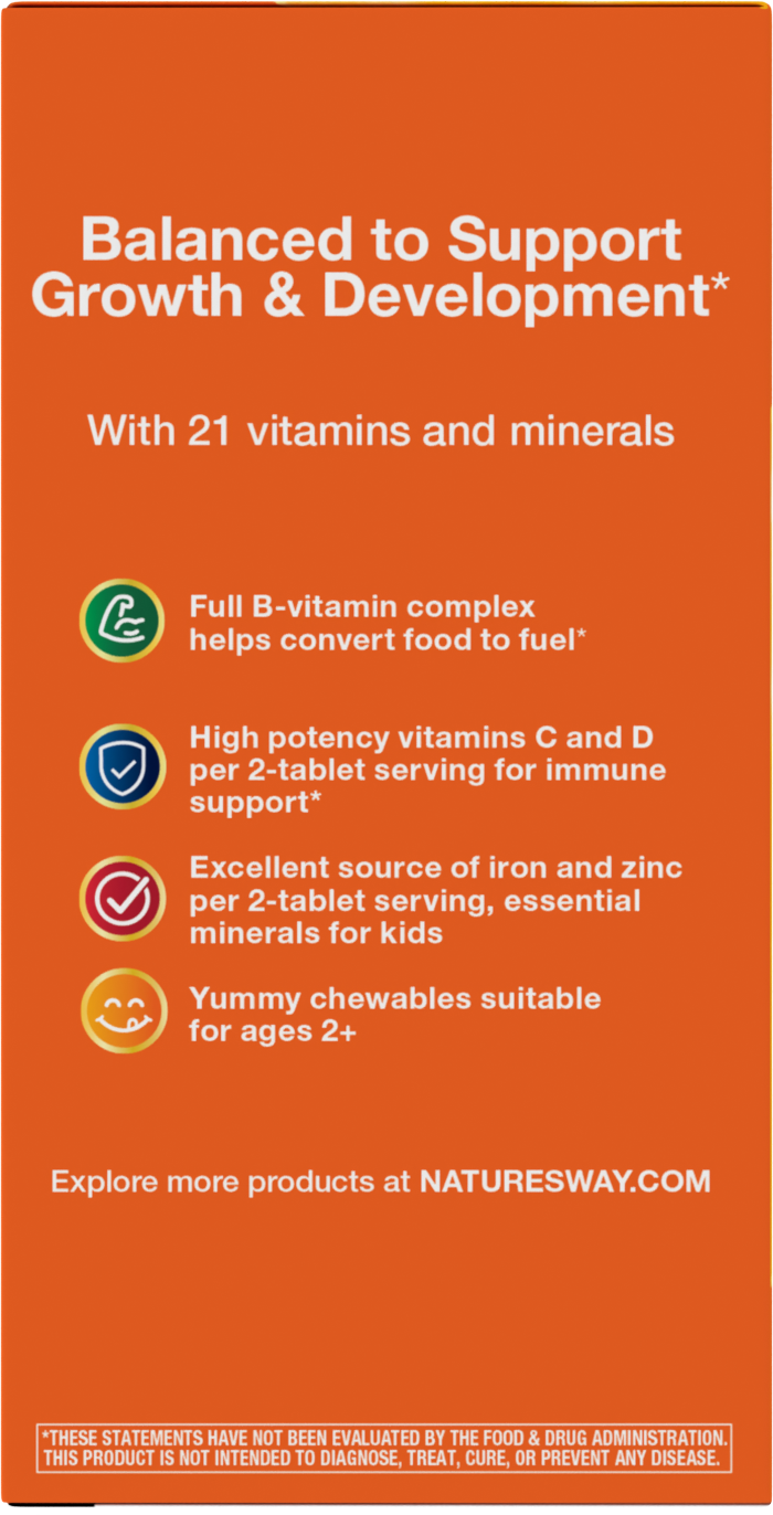 <{%MAIN10_15786%}>Nature's Way® | Alive! Kids Chewable Multivitamin - left side of pack