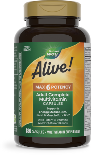 Nature's Way® | Alive! Max6 Max Potency Daily Multivitamin, 180 capsules Sku:15708