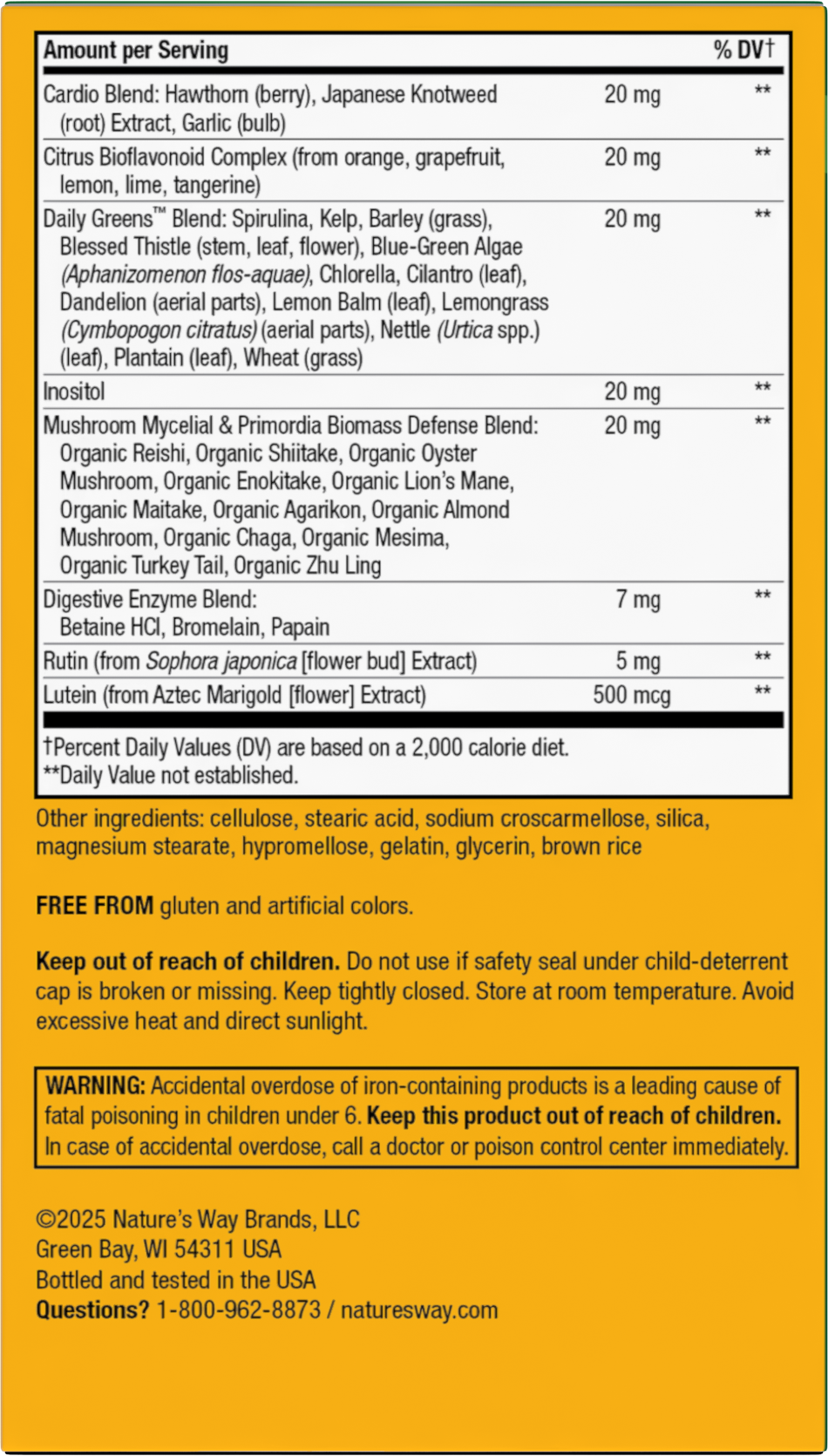 <{%MAIN3_15679%}>Nature's Way® | Alive! Adult Ultra Multivitamin - back of pack