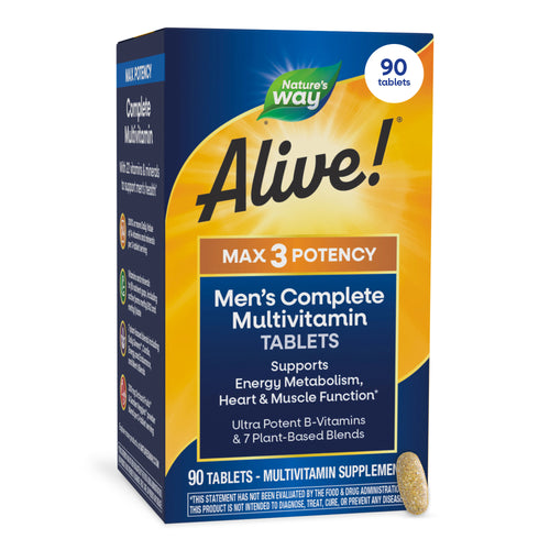 Nature's Way® | Alive! Max3 Potency Men's Complete Multivitamin Tablets Sku:15542