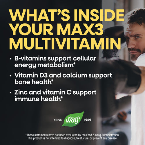 Nature's Way® | Alive! Max3 Potency Men's Complete Multivitamin Tablets Sku:15542