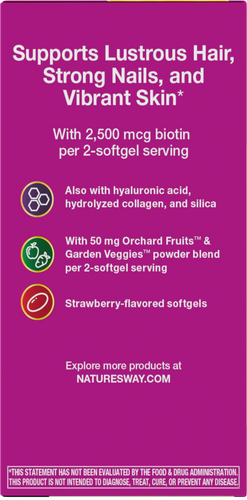 Nature's Way® | Alive! Hair, Skin & Nails Multivitamin - left side of pack Sku:11094
