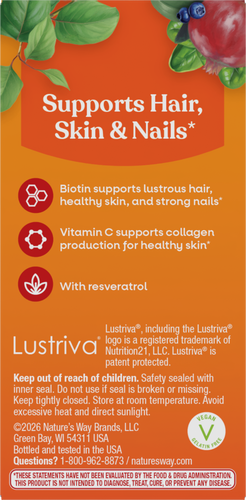 Nature's Way® | Alive! Beauty - back of pack Sku:15932