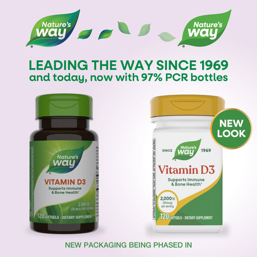 Nature's Way® | Vitamin D3 - package updates old to new Sku:15590