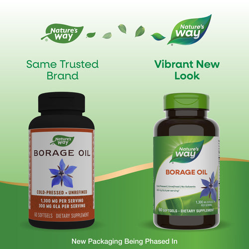Nature's Way® | Borage Oil - package updates old to new Sku:15413