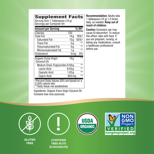 Nature's Way® | Organic Extra Virgin Coconut Oil Sku:15659