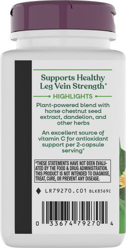 Nature's Way® | Leg Veins Premium Blend - left side of pack Sku:79270